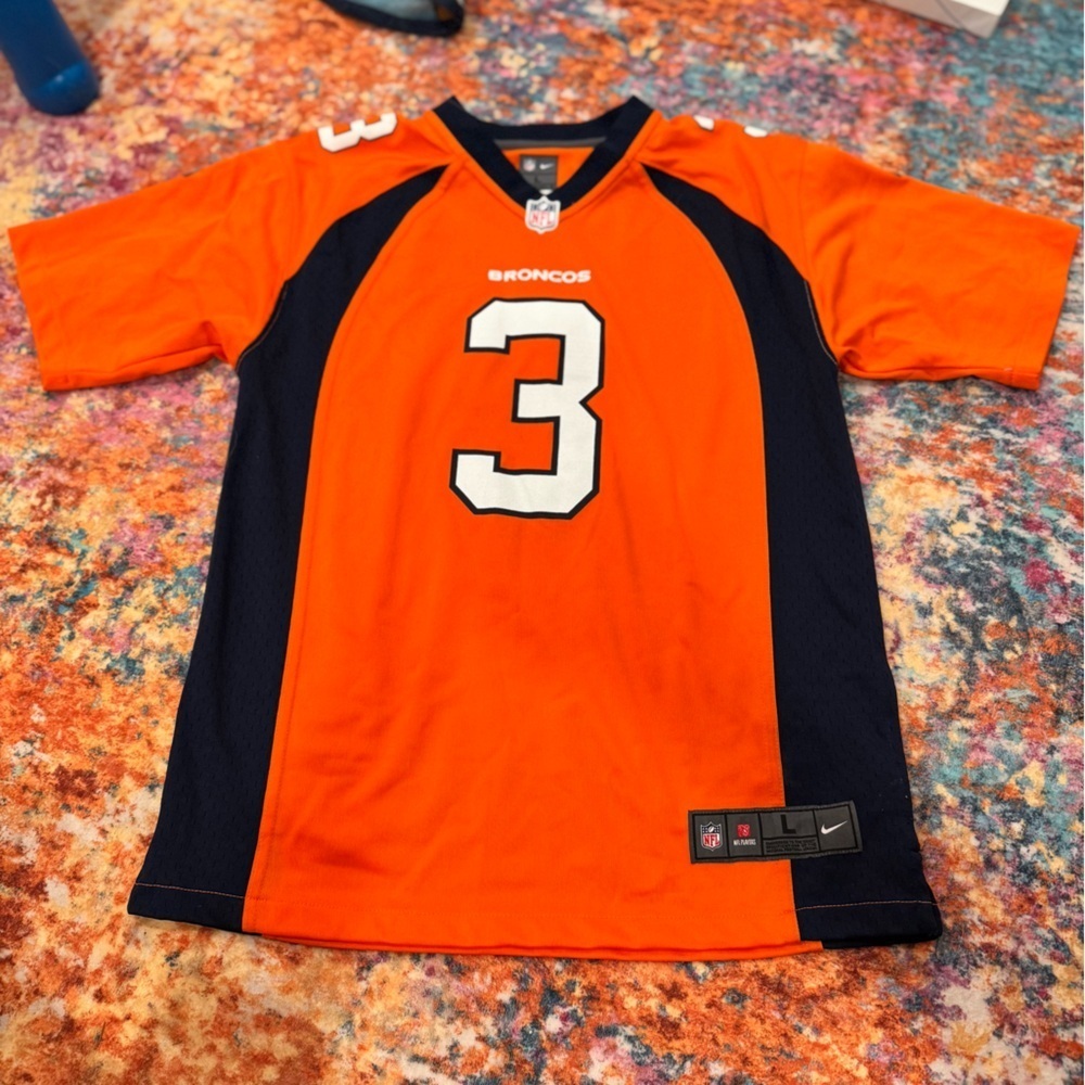 Nike Denver Broncos Russell Wilson #3 NFL On Field Jersey Size L